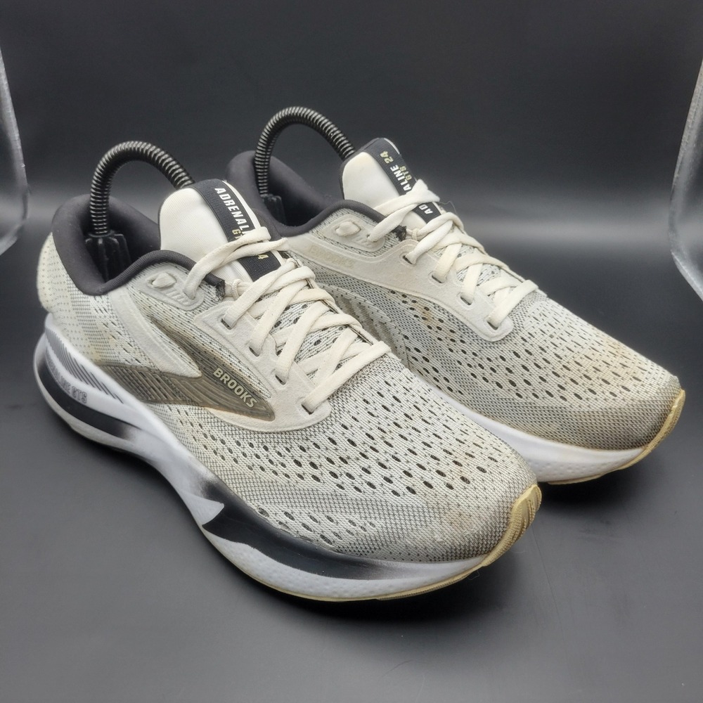 Brooks Adrenaline GTS 24 Womens Running Shoes White Grey 1204261B126 Size 7.5